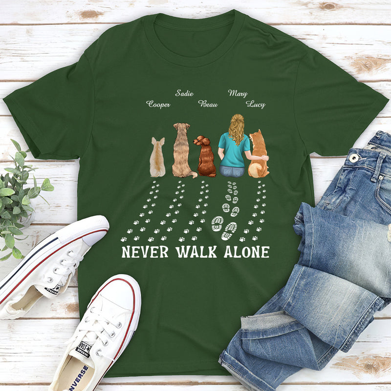 Never Walk Alone - Personalized Custom Unisex T-shirt