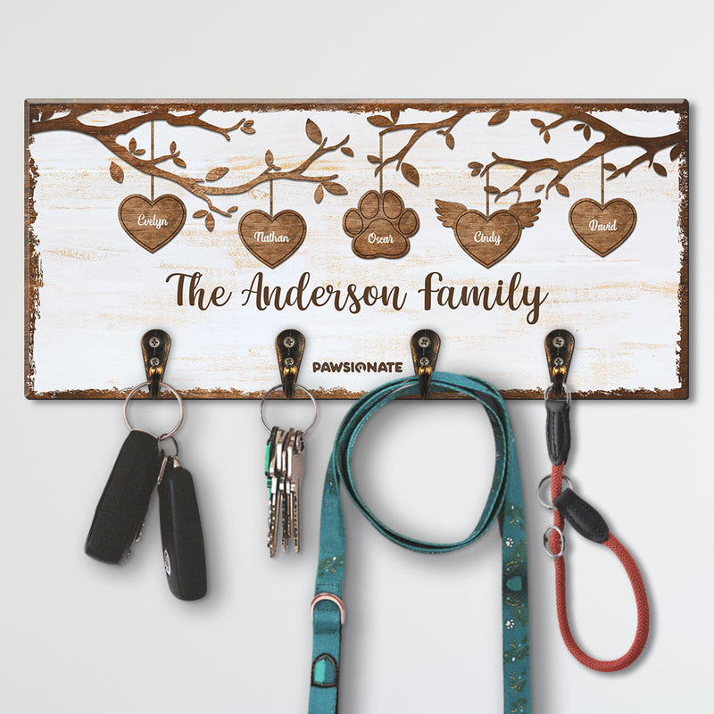 Family Tree - Personalized Custom Wooden Key Holder