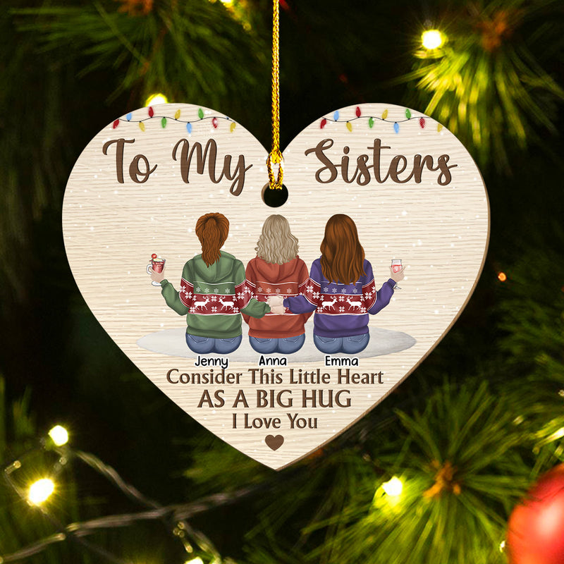 To My Bestie - Personalized Custom 1-layered Wood Ornament