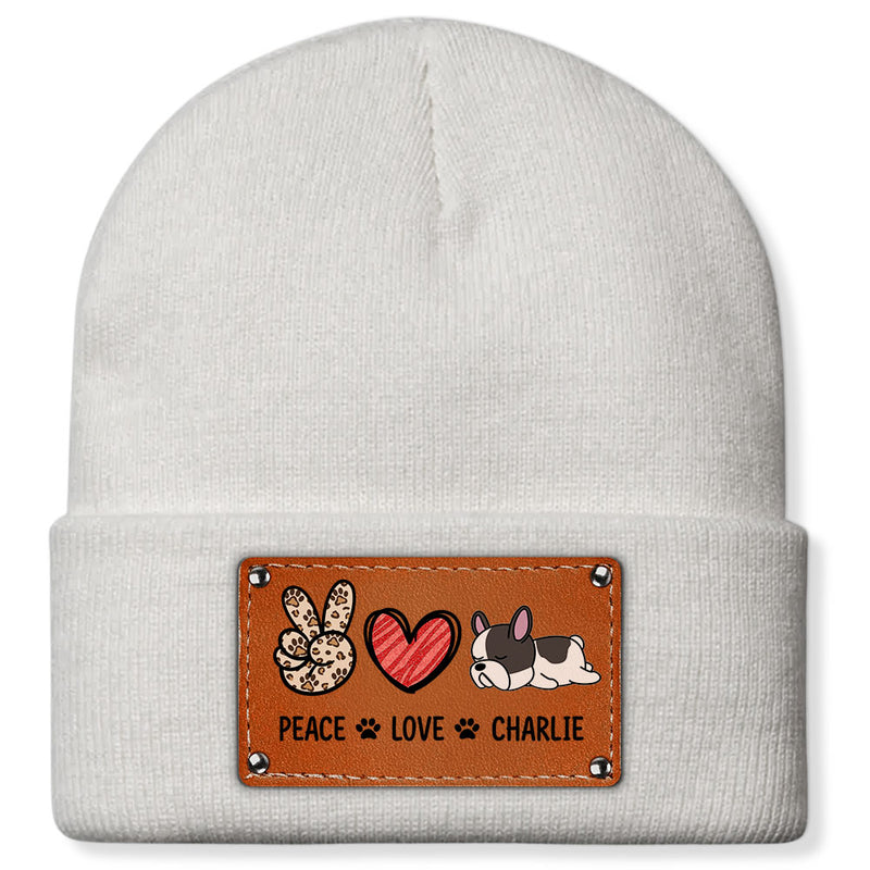 Peace Love Dog - Personalized Custom Beanie