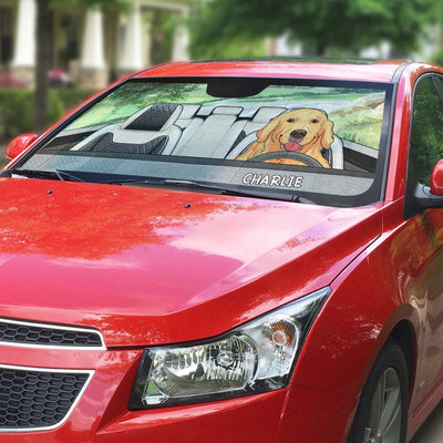 Funny Dogs And Cats - Personalized Car Sunshade