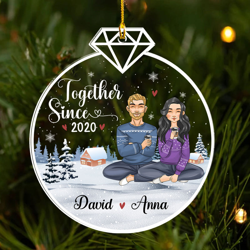 Our First Christmas Together - Personalized Custom Acrylic Ornament