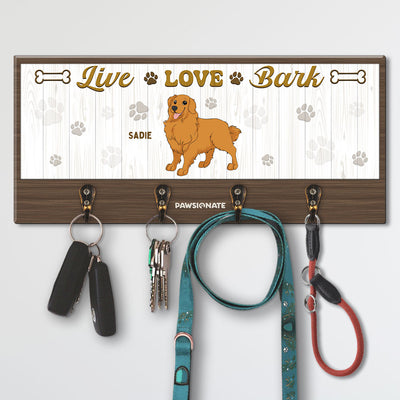 Live Love Bark - Personalized Custom Wooden Key Holder