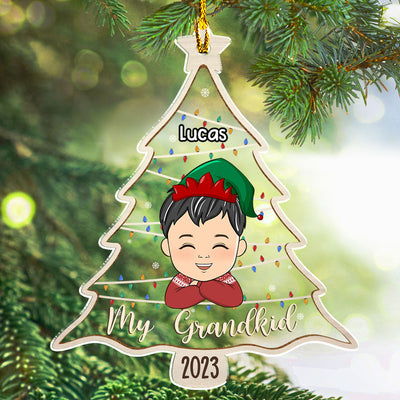 Grandkids 2023 - Personalized Custom Acrylic Ornament