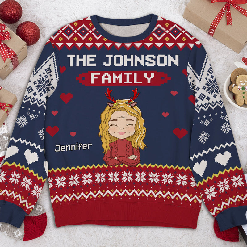 Family Sweatshirt - Personalized Custom All-Over-Print Sweatshirt