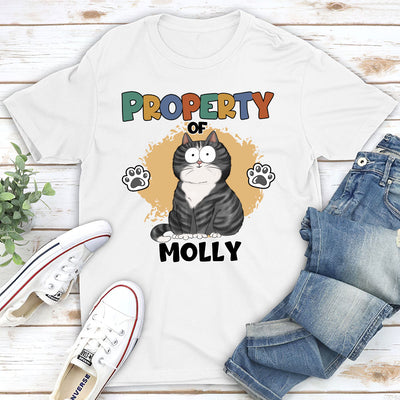 Property Of My Cat - Personalized Custom Unisex T-shirt