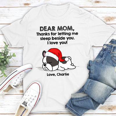 Sleep Beside Pet - Personalized Custom Unisex T-shirt