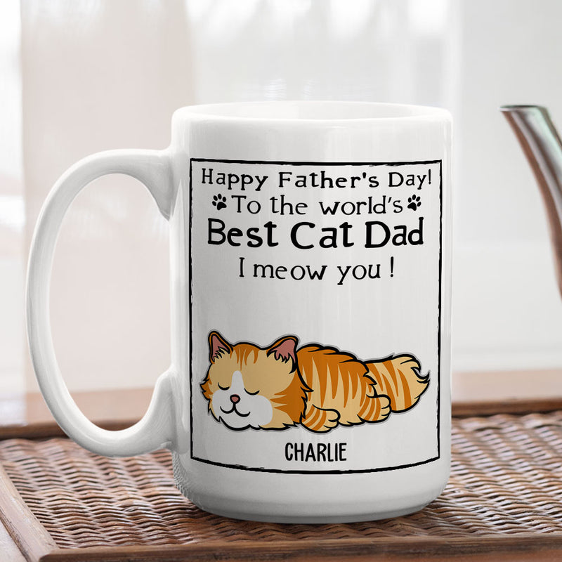 Best Cat Dad - Personalized Custom Coffee Mug