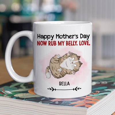 Now Rub My Belly - Personalized Custom Coffee Mug