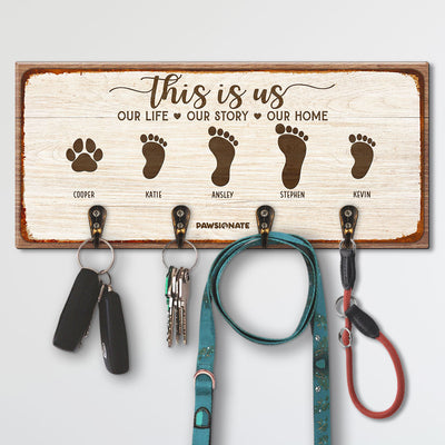 This Is Us - Personalized Custom Wooden Key Holder