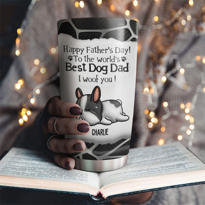 Woof Papa - Personalized Custom 3D Inflated Effect Tumbler