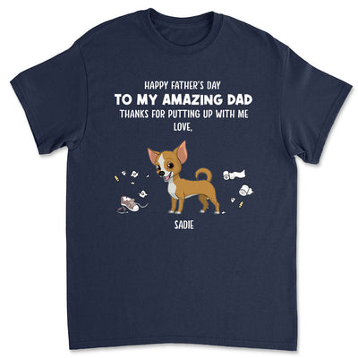 Dog Thanks For Dad 1 - Personalized Custom Unisex T-shirt