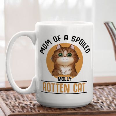 Spoiled Rotten Cat - Personalized Custom Coffee Mug