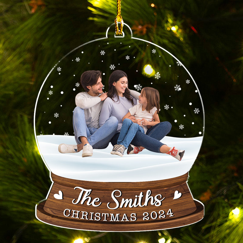 Family Snowglobe - Personalized Custom Acrylic Ornament