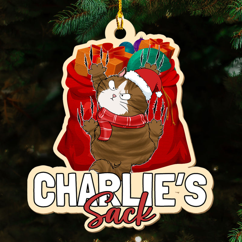 Funny Sack - Personalized Custom 1-layered Wood Ornament