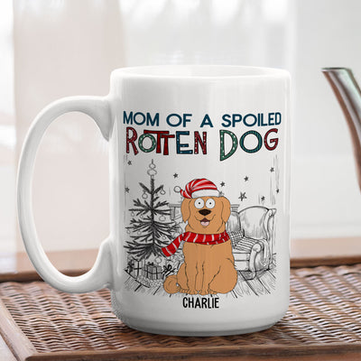 Dad Of A Spoiled Rotten Dog - Personalized Custom Coffee Mug