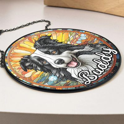 Portrait From Pet Photo - Personalized Custom Window Hanging Suncatcher