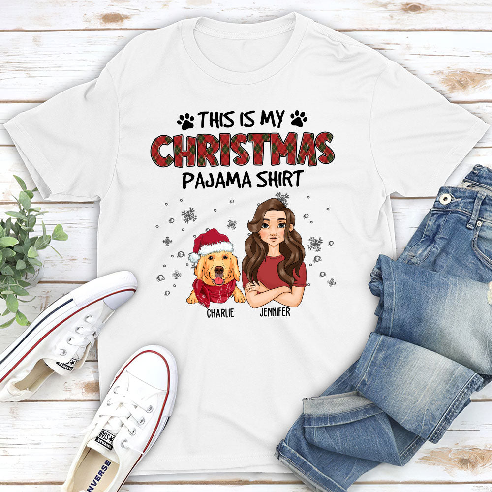 My Christmas Pawjama Personalized Dog Lover Custom Unisex T-shirt