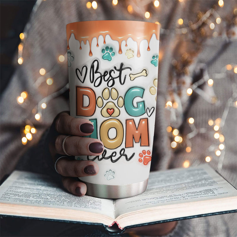 Perfect Dog Mom - Personalized Custom 3D Inflated Effect Tumbler