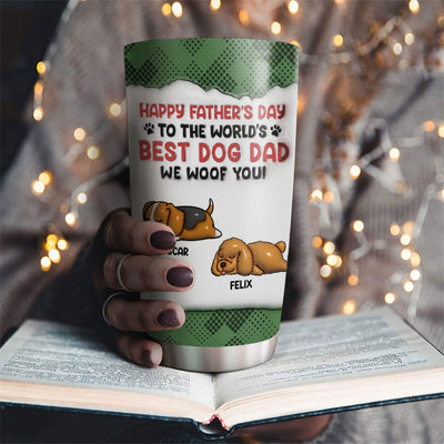 There Is No Better Dad Than Mine - Personalized Custom 3D Inflated Effect Tumbler