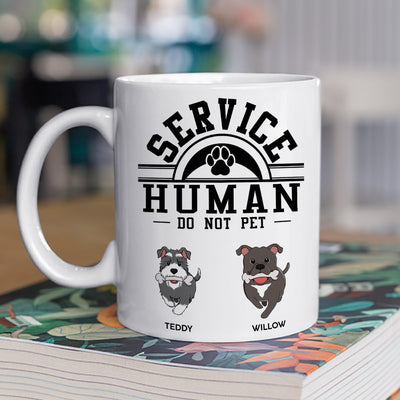 Service Human, Do Not Pet - Personalized Custom Coffee Mug