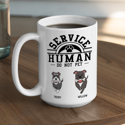 Service Human, Do Not Pet - Personalized Custom Coffee Mug