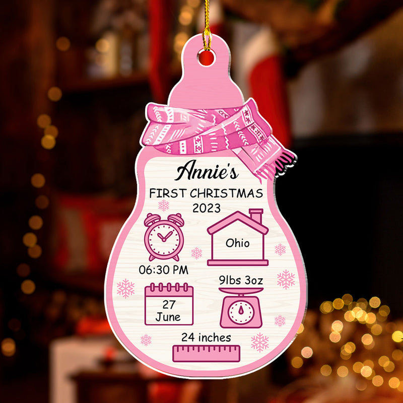 Baby First Christmas 1 - Personalized Custom Acrylic Ornament