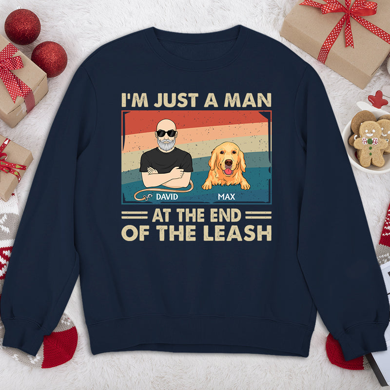 Dog Dad The Leash - Personalized Custom Sweatshirt