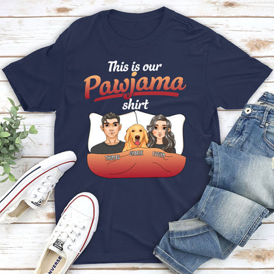 Couple Pajama With Pet - Personalized Custom Unisex T-shirt