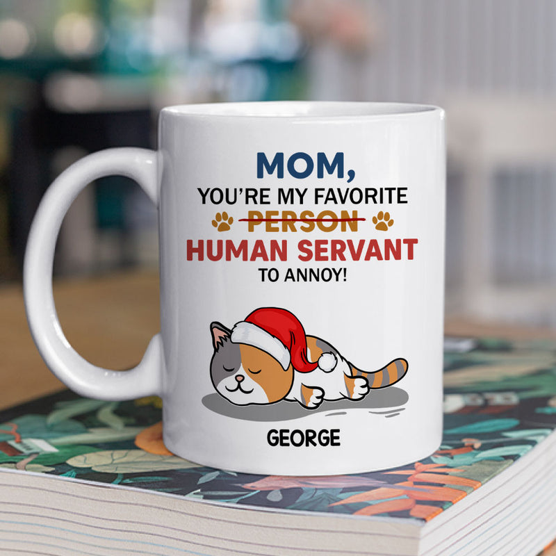 Meowy Human Servant - Personalized Custom Coffee Mug