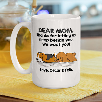 Sleep Beside Dog 2 - Personalized Custom Coffee Mug