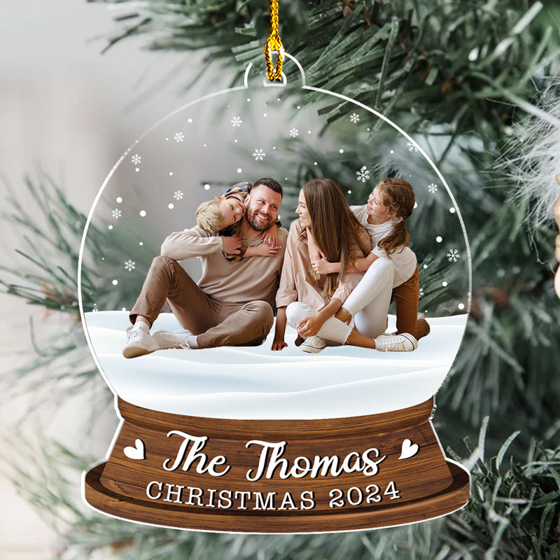 Family Snowglobe - Personalized Custom Acrylic Ornament