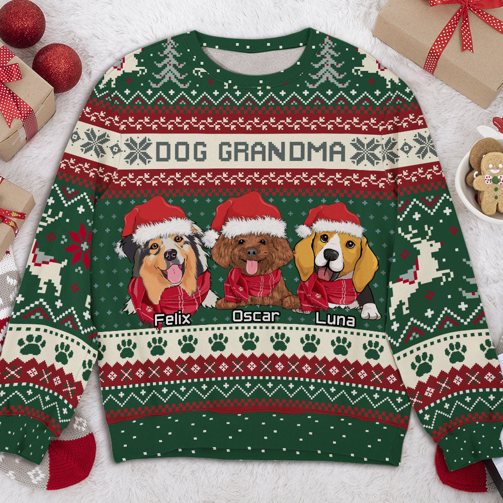 Cozy Winter Christmas Custom Dog Personalized Pet Owner Jumper Ugly Sweatshirt