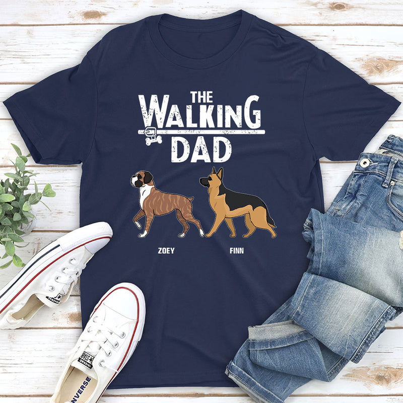 Walking Dad Mom - Personalized Custom Unisex T-shirt