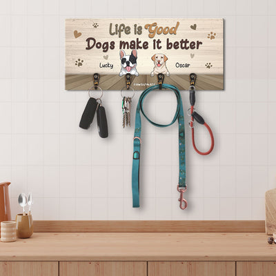 Life Is Good - Personalized Custom Wooden Key Holder