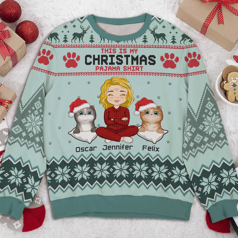 Christmas Pawjama - Personalized Custom All-Over-Print Sweatshirt