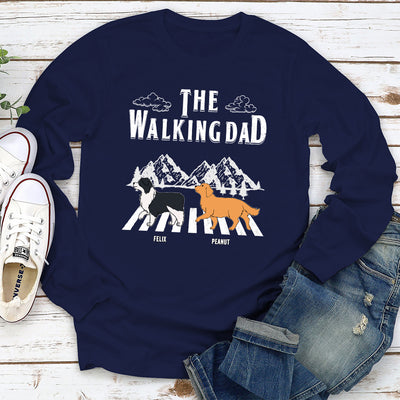 The Walking Dad - Personalized Custom Long Sleeve T-shirt