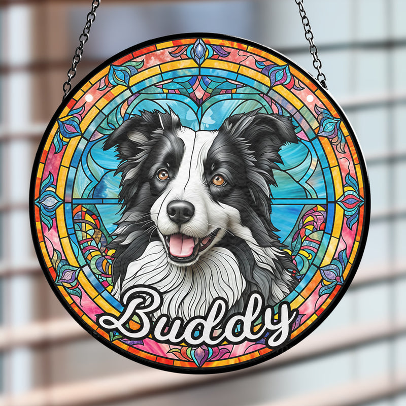Portrait From Pet Photo - Personalized Custom Window Hanging Suncatcher
