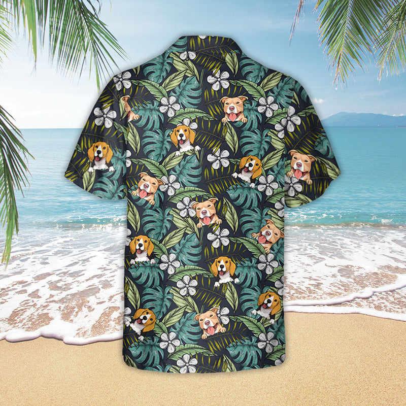 Summer Flower Dog - Personalized Custom Hawaiian Shirt
