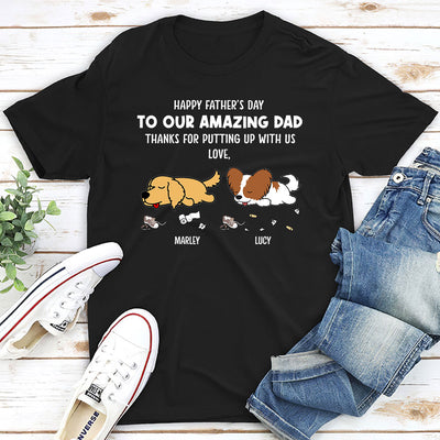 Dog Thanks For Dad 3 - Personalized Custom Unisex T-shirt