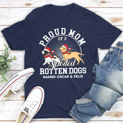 Proud Dad Mom Dogs - Personalized Custom Unisex T-shirt