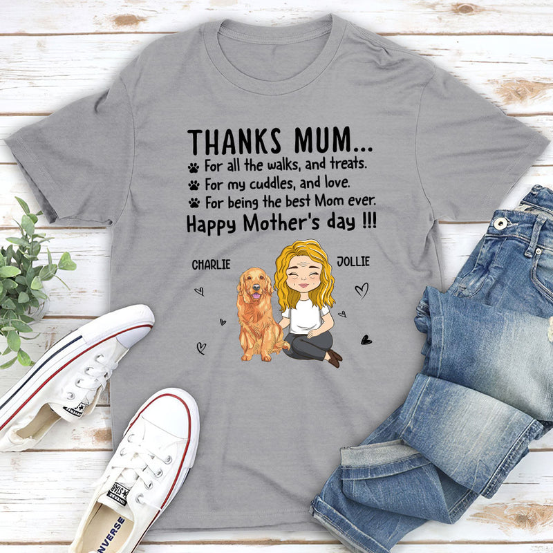 Thanks Mom - Personalized Custom Unisex T-shirt