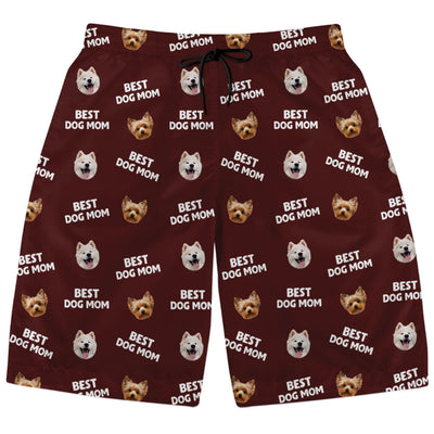 Best Mom Dad Pet Face - Personalized Custom Beach Shorts