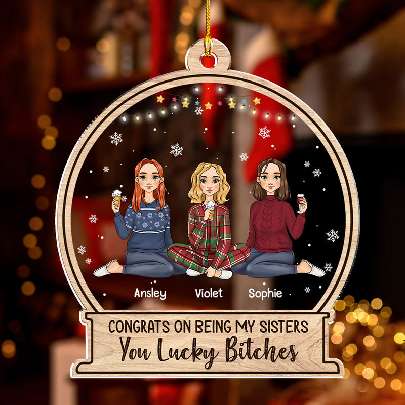 Bestie You Lucky - Personalized Custom Acrylic Ornament