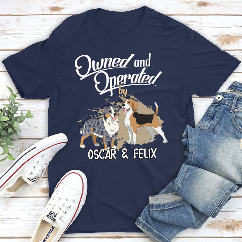 Operated By My Furbaby - Personalized Custom Premium T-shirt