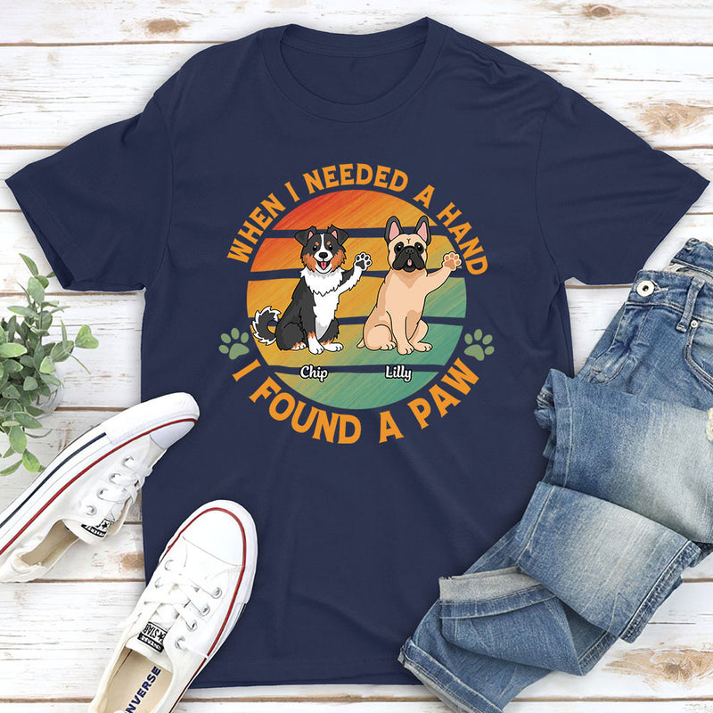 I Found A Paw - Personalized Custom Unisex T-Shirt