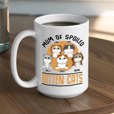 Spoiled Rotten Cat - Personalized Custom Coffee Mug