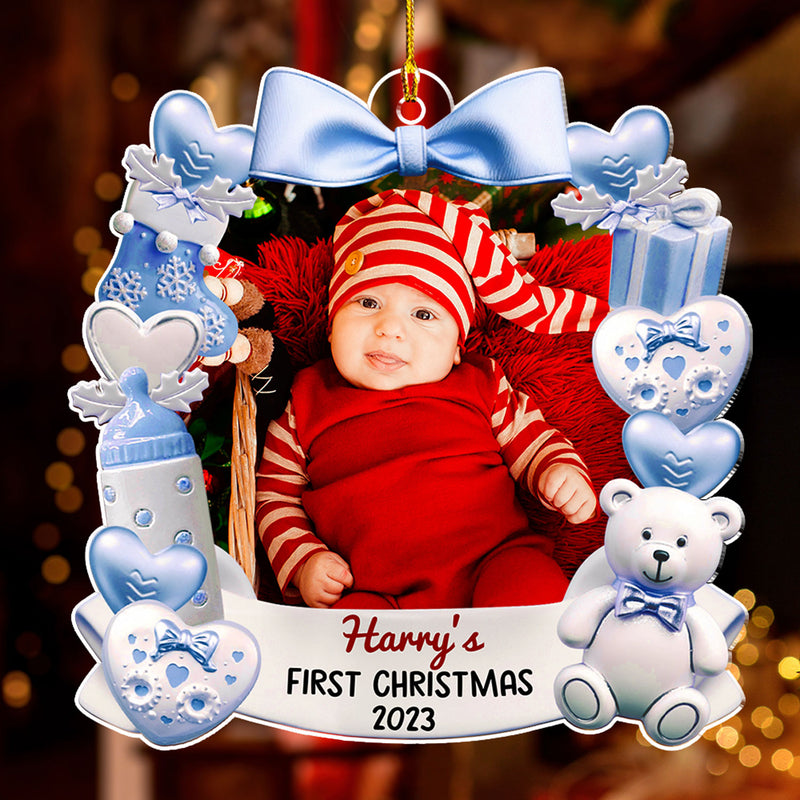 Baby First Christmas 3 - Personalized Custom Acrylic Ornament