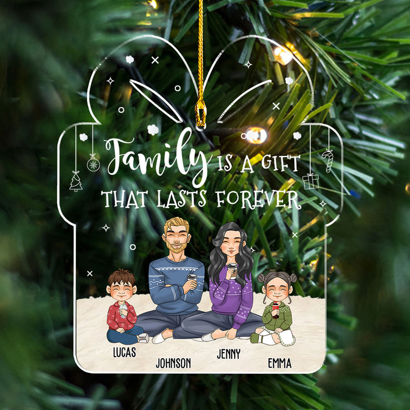 Family Is A Gift - Personalized Custom Acrylic Ornament