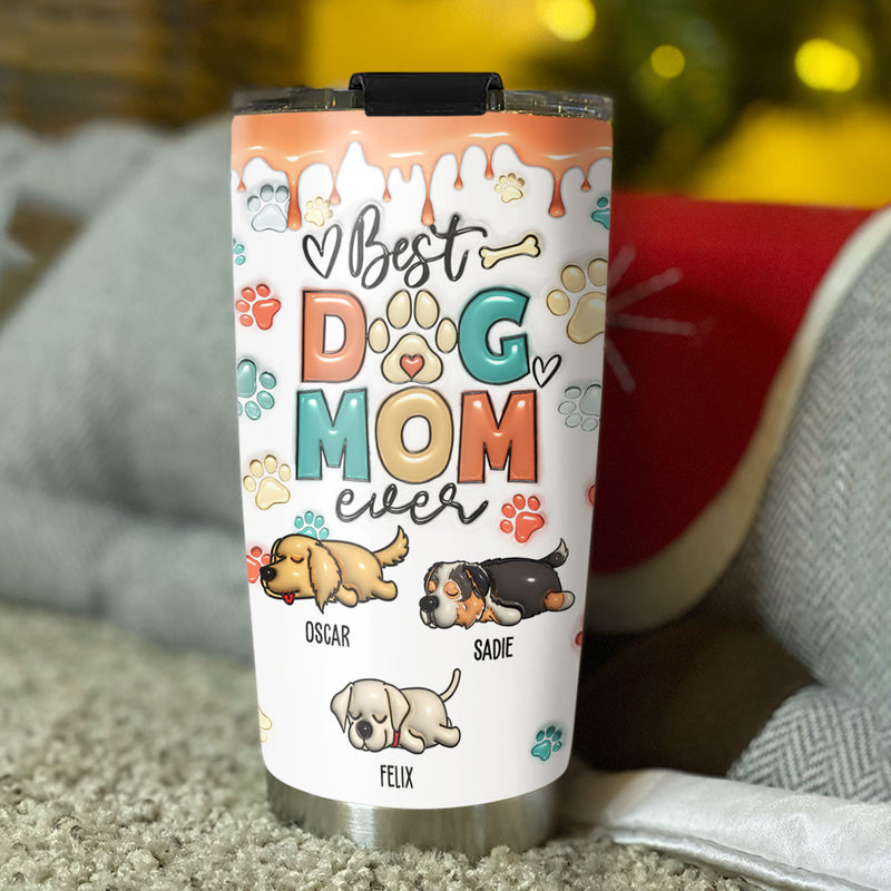 Best Mom In My Heart - Personalized Custom 3D Inflated Effect Tumbler